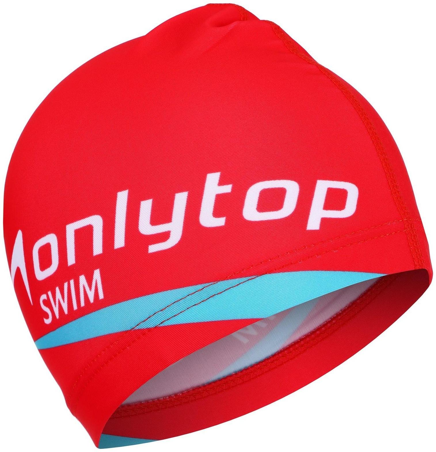 Шапочка для плавания взрослая, тканевая, обхват 54-60 см