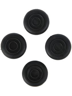 Накладка мебельная круглая ТУНДРА, d=20 мм, 4 шт., черная