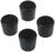 Накладка мебельная круглая ТУНДРА, d=20 мм, 4 шт., черная