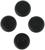 Накладка мебельная круглая ТУНДРА, d=20 мм, 4 шт., черная