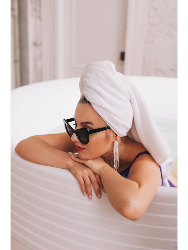 Серьги висячие со стразами 