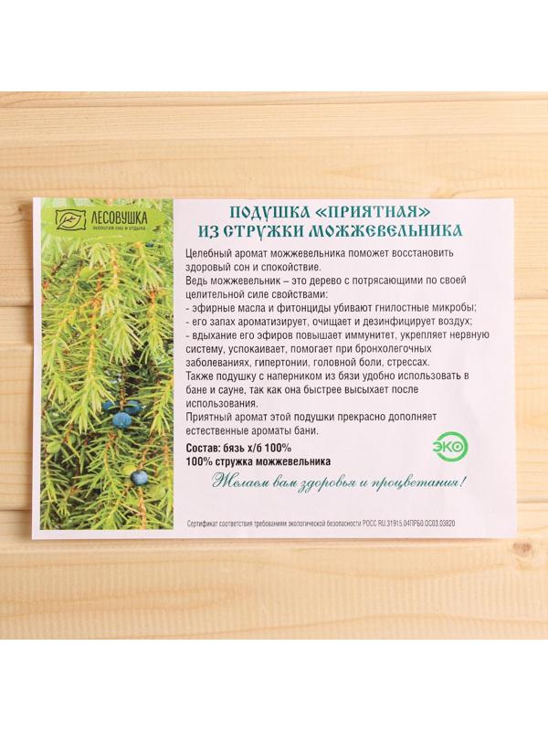 Подушка из стружки можжевельника, 34×23см