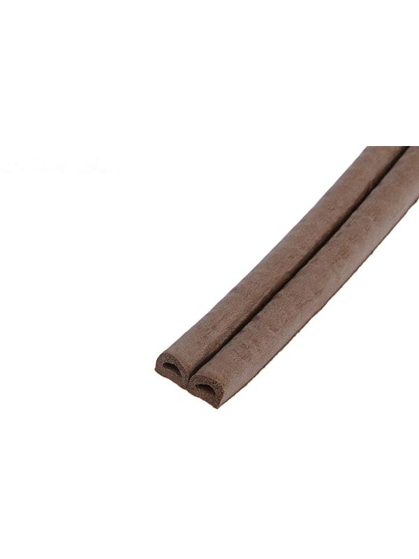 Уплотнитель резиновый ТУНДРА, профиль D, размер 9х8 мм, коричневый, в упаковке 10 м