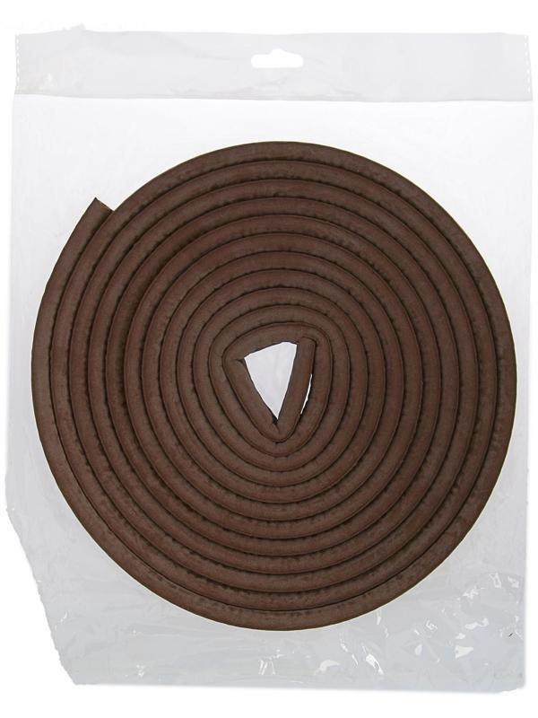 Уплотнитель резиновый ТУНДРА, профиль D, размер 9х8 мм, коричневый, в упаковке 10 м