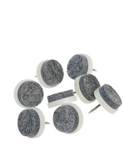 Накладка мебельная круглая ТУНДРА, d=20 мм, 8 шт., цвет белый