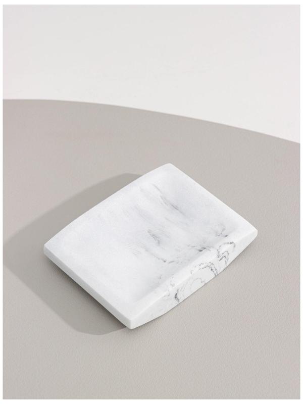 Набор аксессуаров для ванной комнаты «Мрамор», 4 предмета (дозатор 190 мл, мыльница, 2 стакана 290 мл)