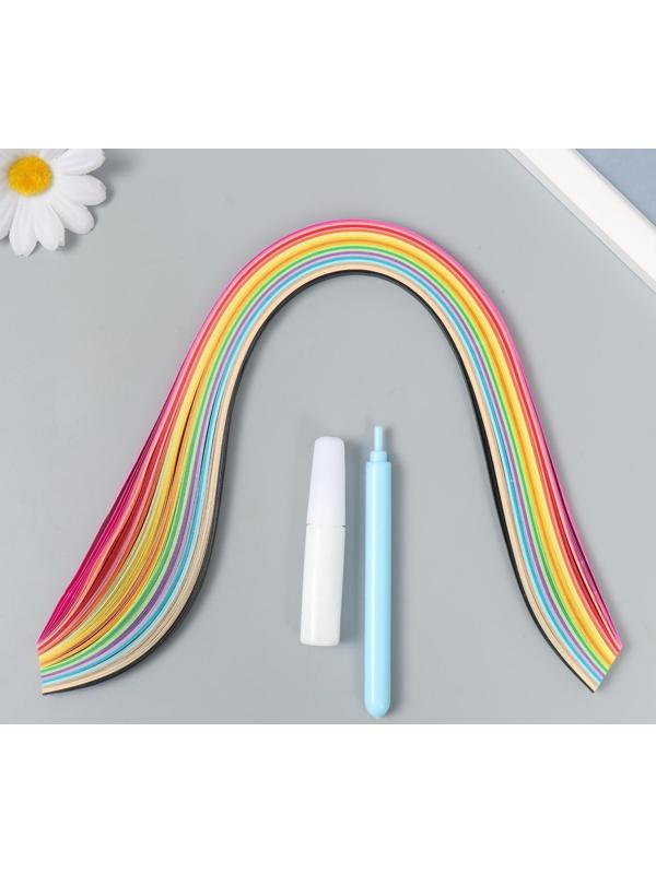 Набор для квиллинга (клей ПВА, инструмент для квиллинга, 160 полосок 0,5 см) МИКС