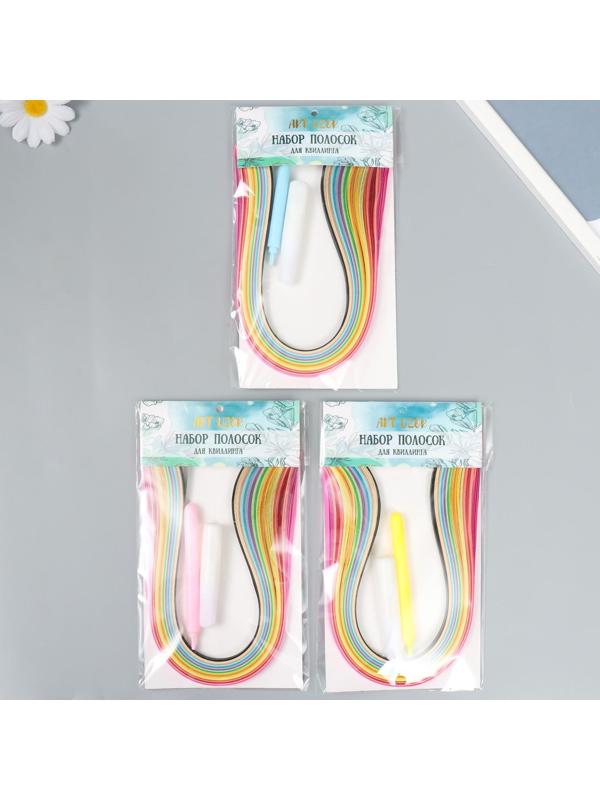 Набор для квиллинга (клей ПВА, инструмент для квиллинга, 160 полосок 0,5 см) МИКС