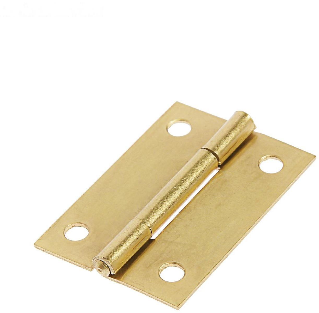 Петля железная, 48х33х1 мм, цвет латунь