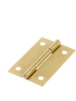 Петля железная, 48х33х1 мм, цвет латунь