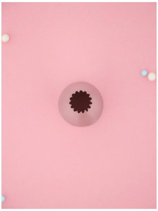 Насадка кондитерская «Французская звезда», d=3 см, выход 1,2 см, нержавеющая сталь