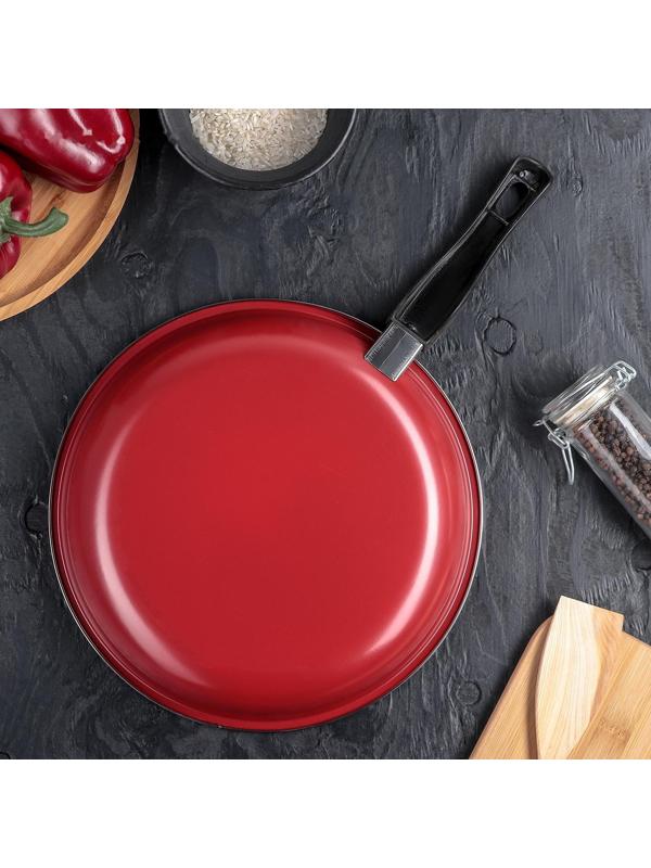 Набор сковород «Жаклин», 3 предмета: 20/25/30×4 см, антипригарное покрытие, цвет чёрный