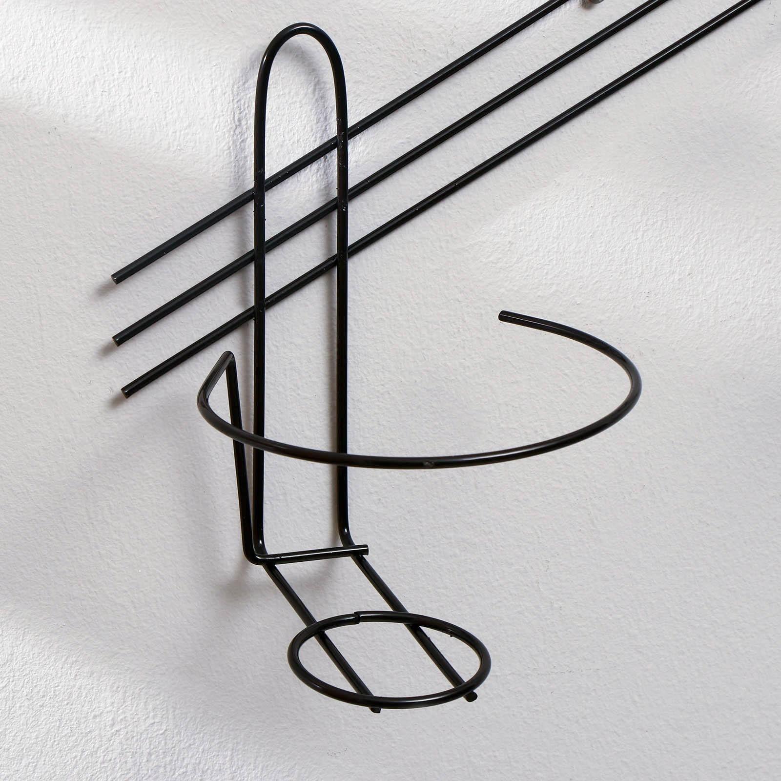 Подвес для кашпо настенный «Косая-2», 41 × 41 × 18 см, чёрный