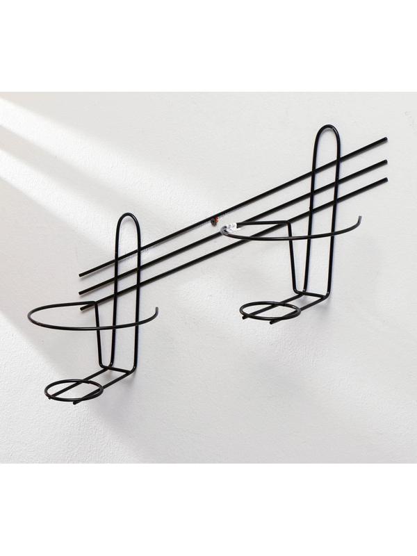 Подвес для кашпо настенный «Косая-2», 41 × 41 × 18 см, чёрный