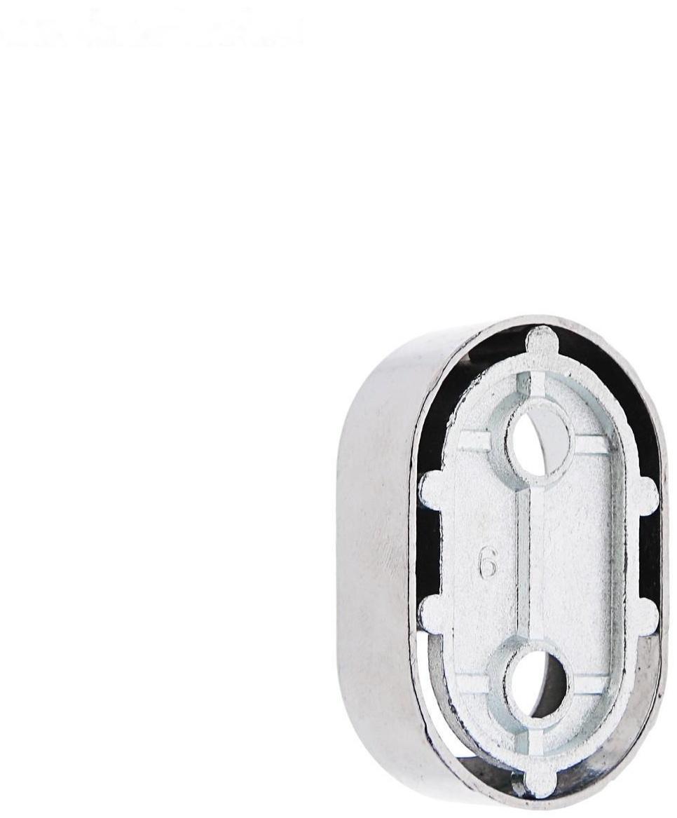 Штангодержатель с декоративной накладкой. для овальной трубы, цвет накладки хром, 2 шт.