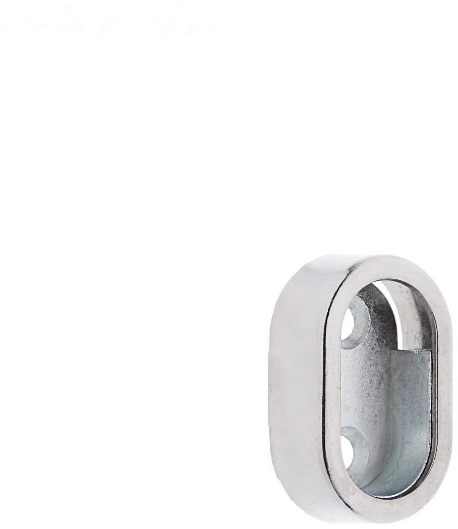 Штангодержатель с декоративной накладкой. для овальной трубы, цвет накладки хром, 2 шт.