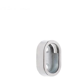 Штангодержатель с декоративной накладкой. для овальной трубы, цвет накладки хром, 2 шт.