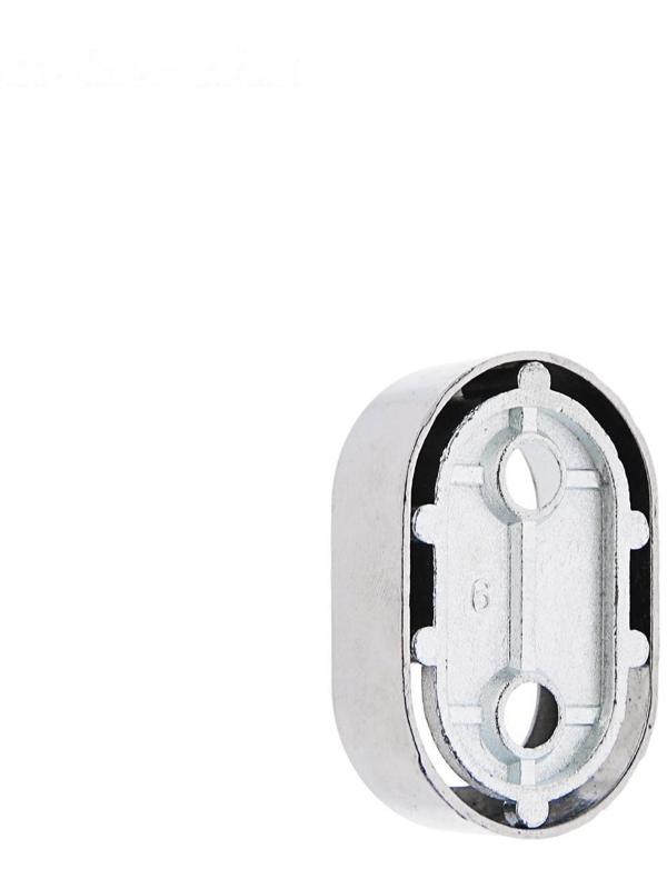 Штангодержатель с декоративной накладкой. для овальной трубы, цвет накладки хром, 2 шт.