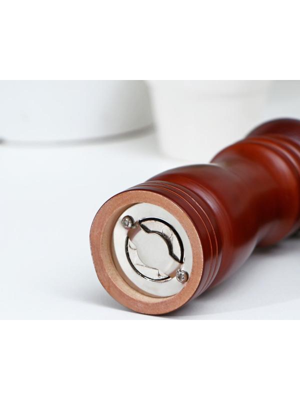 Мельница для специй Доляна, 15,5×4,5 см, металлический механизм, цвет коричневый