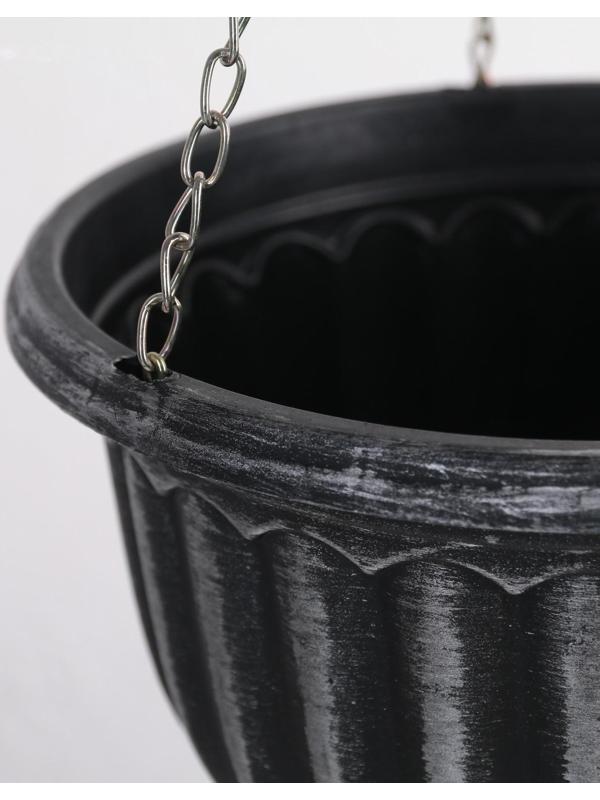 Кашпо пластиковое для цветов подвесное с дренажной сеткой «Шебби», 2,3 л, цвет МИКС