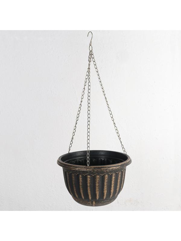 Кашпо пластиковое для цветов подвесное с дренажной сеткой «Шебби», 2,3 л, цвет МИКС