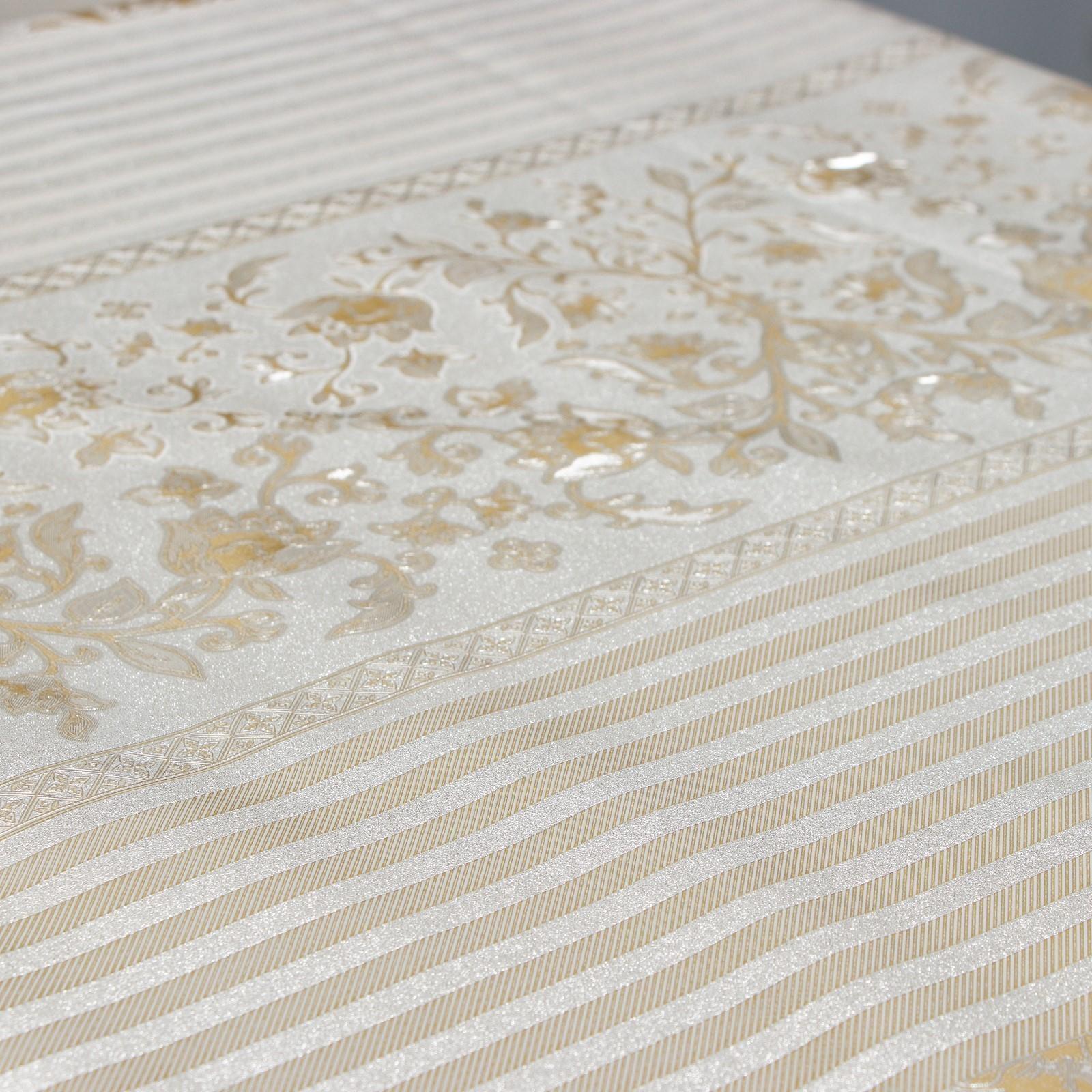 Клеёнка столовая на тканевой основе «Винтаж», ширина 137 см, рулон 20 метров, цвет золотой