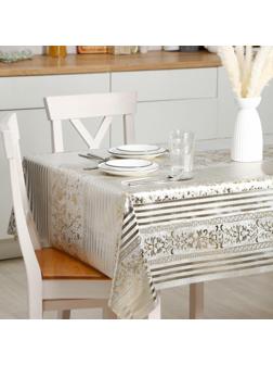 Клеёнка столовая на тканевой основе «Винтаж», ширина 137 см, рулон 20 метров, цвет золотой