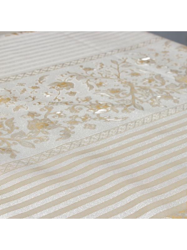 Клеёнка столовая на тканевой основе «Винтаж», ширина 137 см, рулон 20 метров, цвет золотой