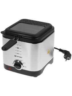 Фритюрница Kitfort КТ-2017, 900 Вт, 1.5 л, 3 режима, серебристая