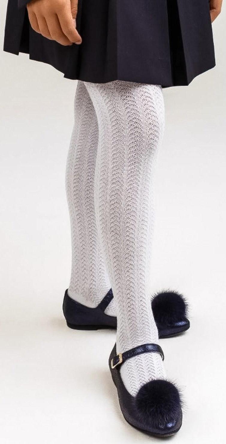 Колготки детские, цвет белый, рост 110-116