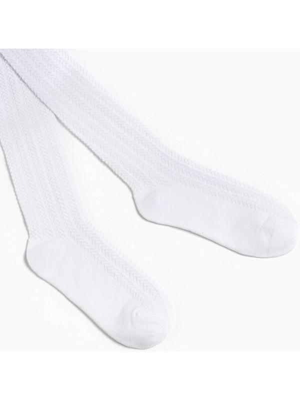 Колготки детские, цвет белый, рост 110-116