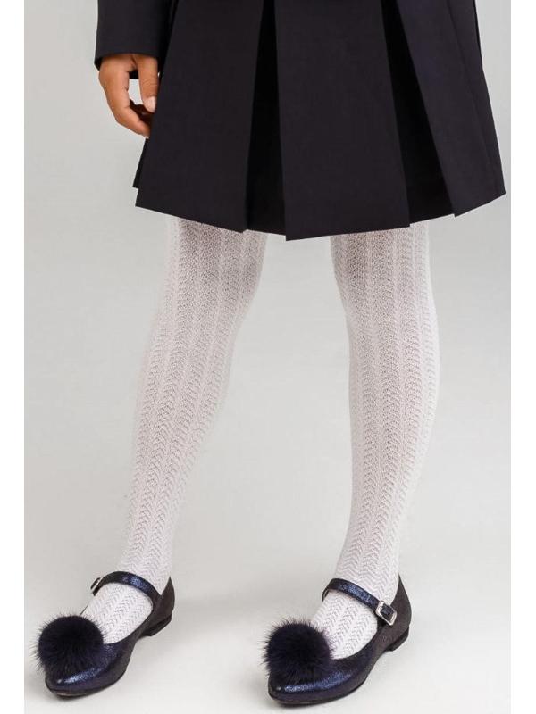 Колготки детские, цвет белый, рост 110-116