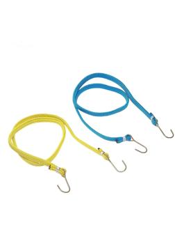 Резинка для крепления багажа TORSO 120 см, d1.75 мм, металлические крючки, набор 2 шт, МИКС