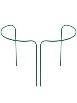 Кустодержатель, d = 60 см, h = 90 см, ножка d = 1 см, металл, набор 2 шт., зелёный