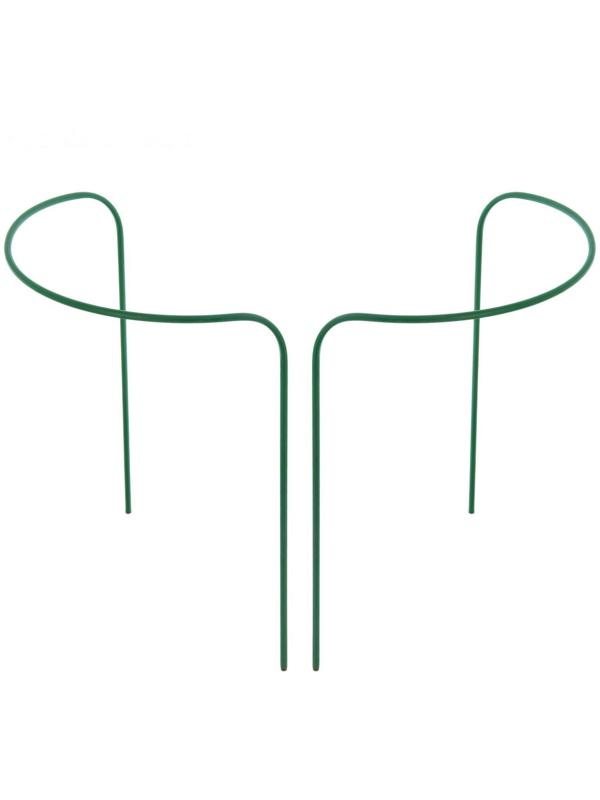 Кустодержатель, d = 60 см, h = 90 см, ножка d = 1 см, металл, набор 2 шт., зелёный