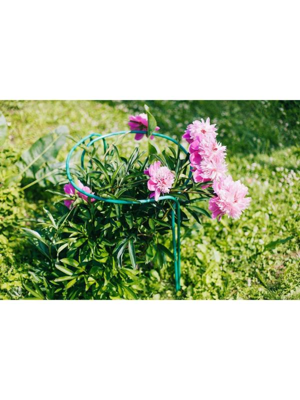 Кустодержатель, d = 60 см, h = 90 см, ножка d = 1 см, металл, набор 2 шт., зелёный