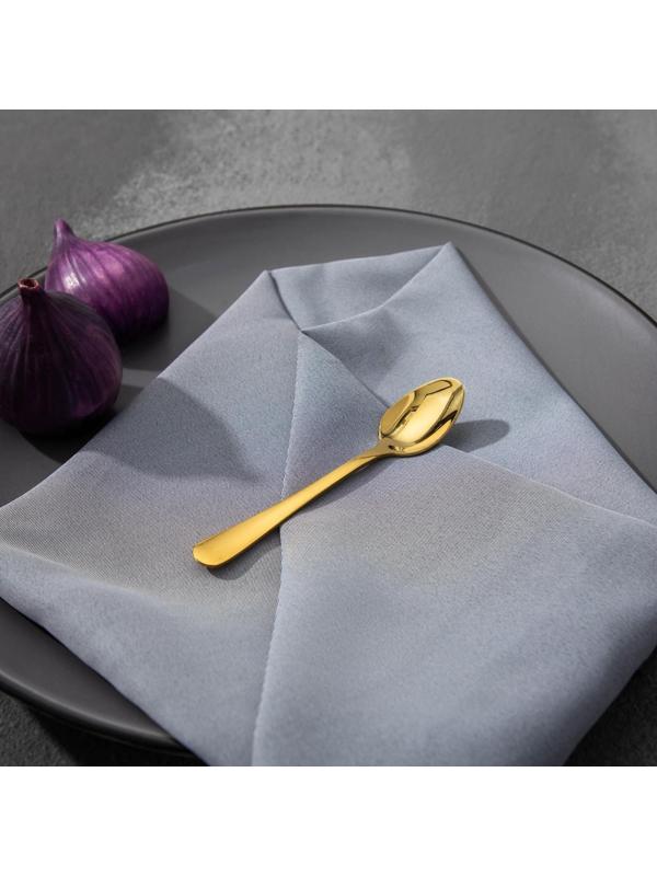 Набор ложек чайных из нержавеющей стали Доляна «Голд», h=13 см, 6 шт, цвет золотой