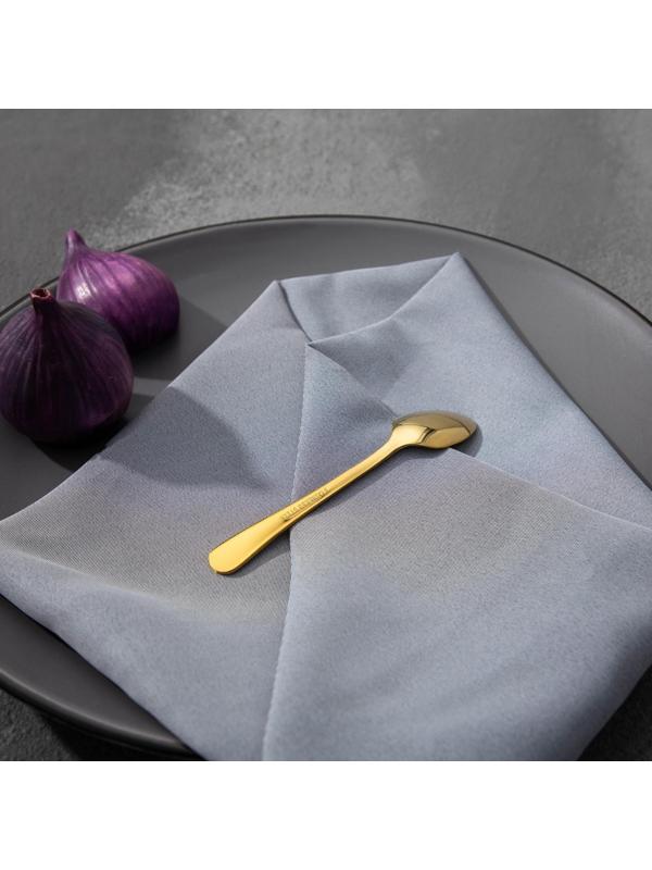 Набор ложек чайных из нержавеющей стали Доляна «Голд», h=13 см, 6 шт, цвет золотой