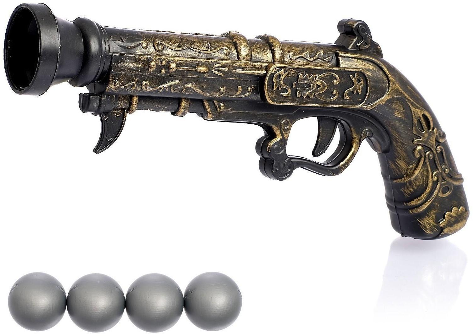 Пистолет «Пиратский мушкет», стреляет шариками, в пакете