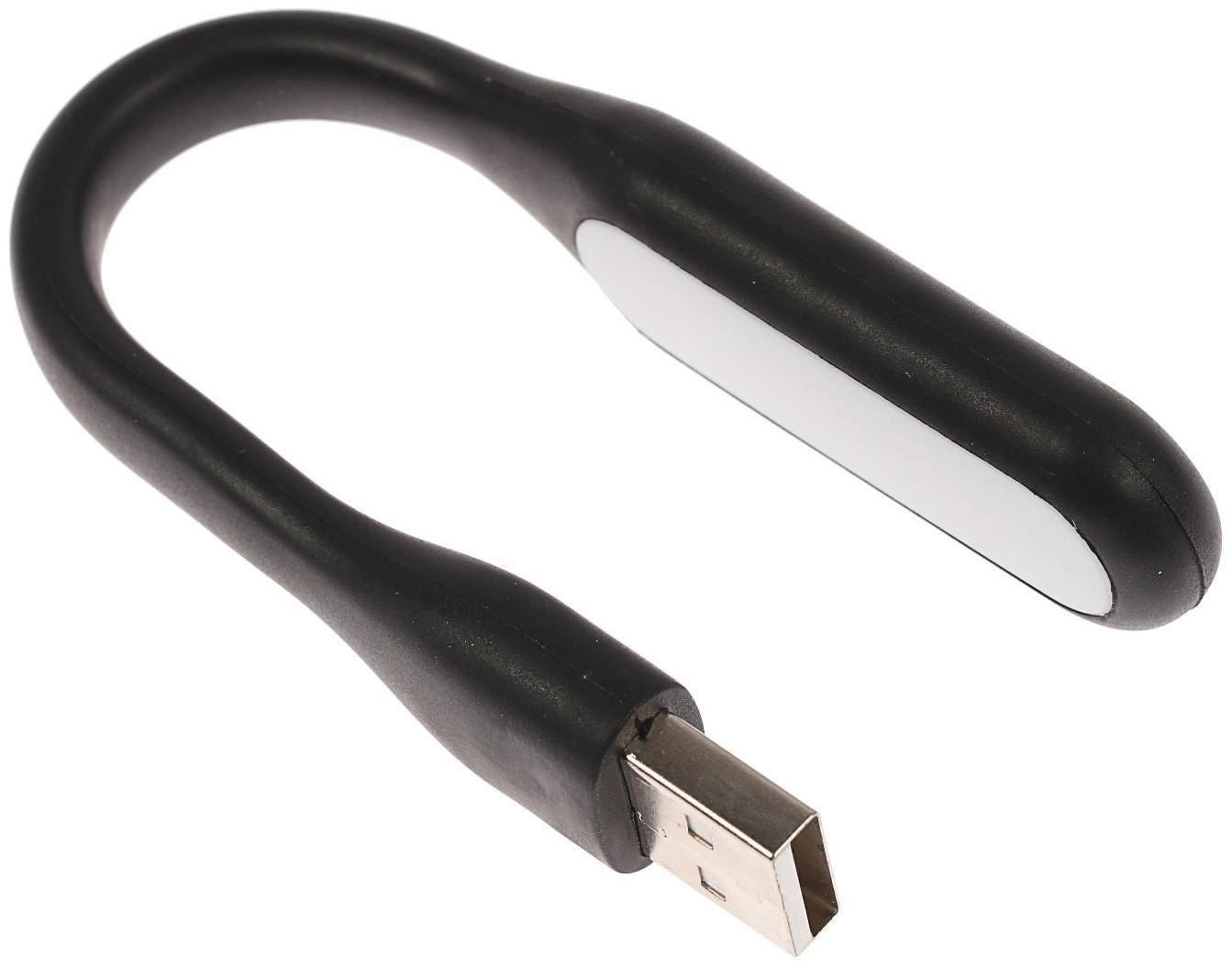 Светильник светодиодный LuazON A-05, USB, гибкий, 5 ватт, 6 диодов, чёрный