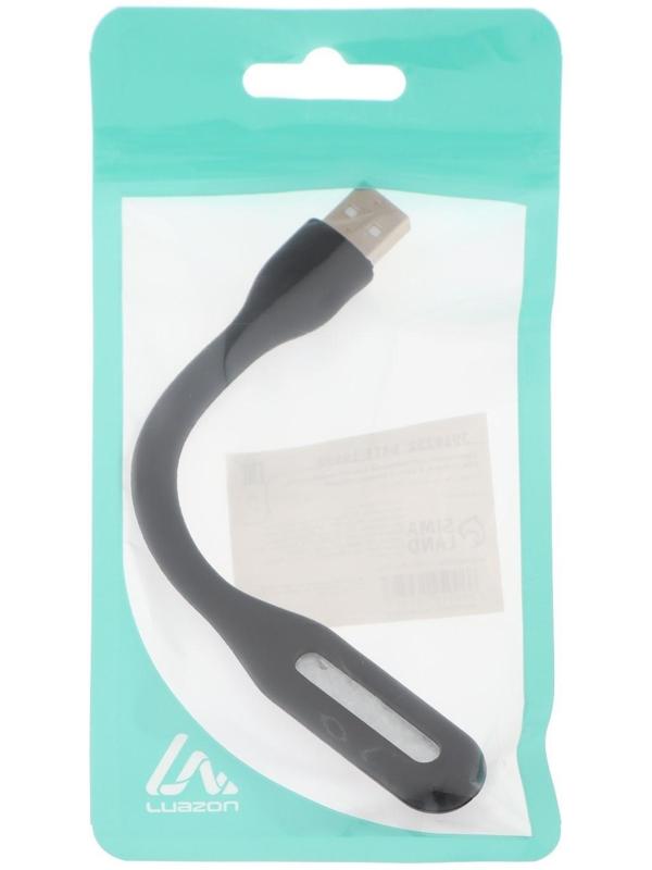 Светильник светодиодный LuazON A-05, USB, гибкий, 5 ватт, 6 диодов, чёрный