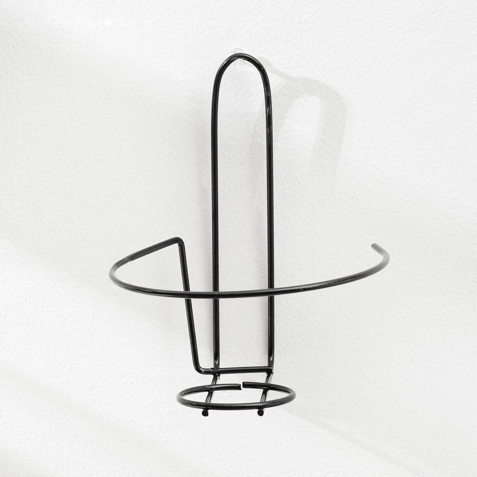 Подвес для кашпо настенный «Одиночка», d = 16 см, чёрный