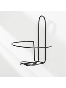 Подвес для кашпо настенный «Одиночка», d = 16 см, чёрный