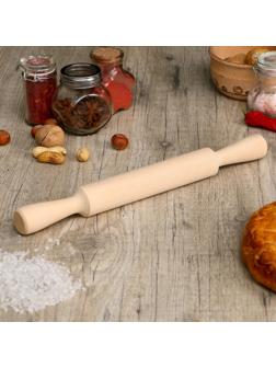 Скалка с ручками,  берёза, 35×3,5 см