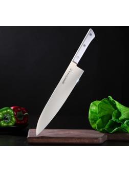 Нож кухонный Samura HARAKIRI, шеф, лезвие 24 см, белая рукоять