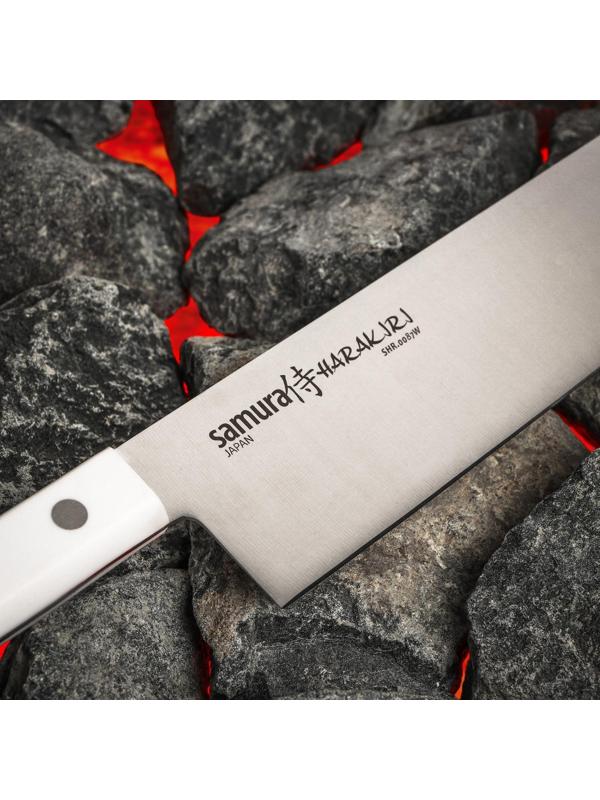 Нож кухонный Samura HARAKIRI, шеф, лезвие 24 см, белая рукоять