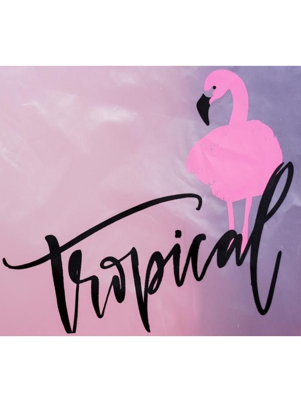 Дождевик - пончо Tropical dream, оверсайз, 44-52, 97 х 120 см, цвет белый