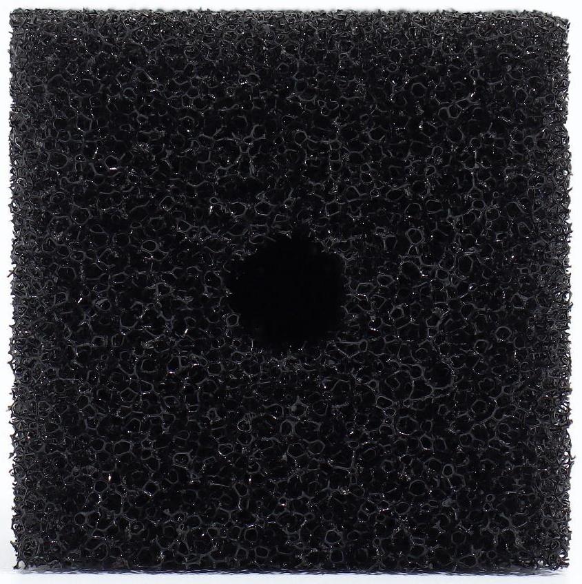 Губка прямоугольная для фильтра № 3, ретикулированная 30 PPI, 6 х 6 х 12 см, черная