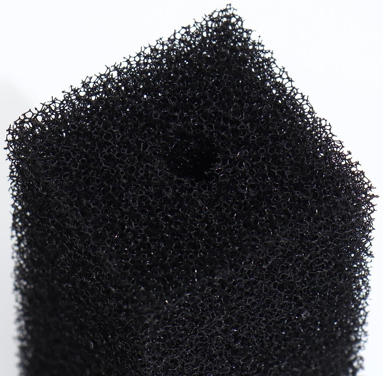 Губка прямоугольная для фильтра № 3, ретикулированная 30 PPI, 6 х 6 х 12 см, черная