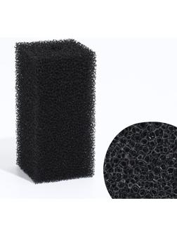 Губка прямоугольная для фильтра № 3, ретикулированная 30 PPI, 6 х 6 х 12 см, черная